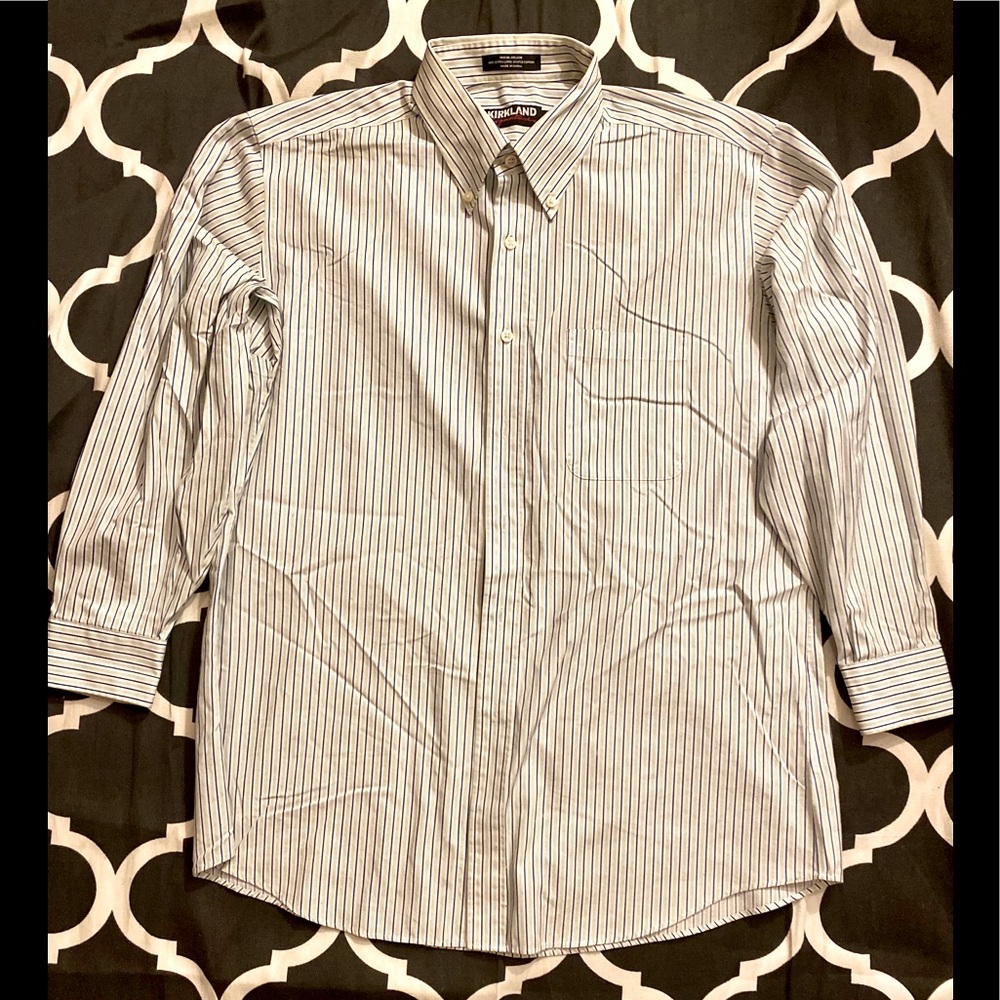 Men’s striped button down shirt